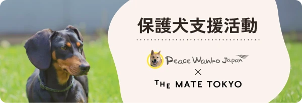 保護犬支援活動 Peace Wanko Japan × THE MATE TOKYO