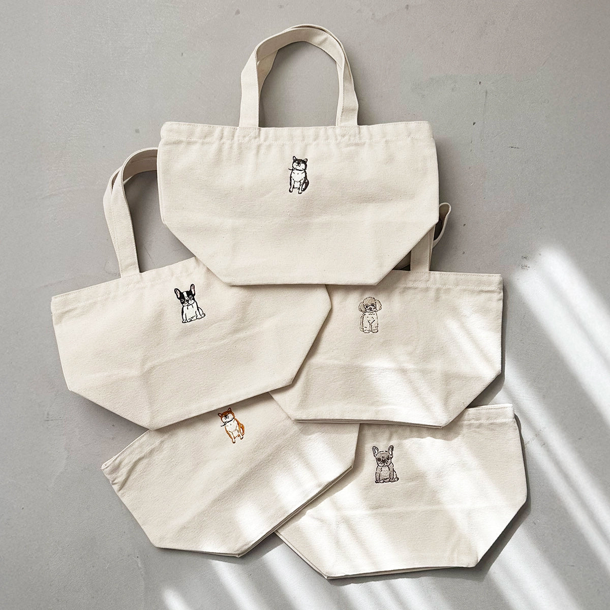 わんトート｜可愛い６種の刺繍から選ぶお散歩バック